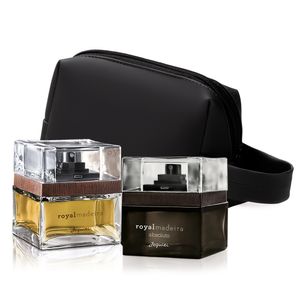 kit Royalmadeira e Royalmadeira Absoluto Desodorantes Colônias Masculinas + Nécessaire Jequiti