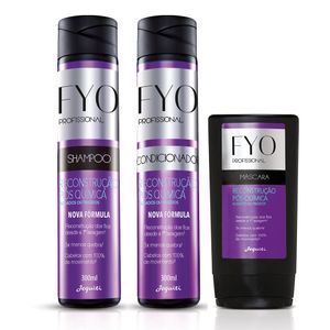 Kit Shampoo e Condicionador Fyo  Profissional Reconstrução Pós-Química Alisados Ou Tingidos Jequiti