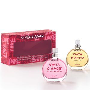 Estojo Sinta o Amor Feminino Jequiti, 2 x 25 ml