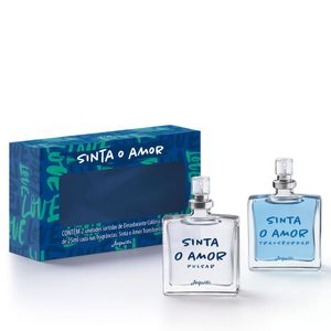 Estojo Sinta o Amor Masculino Jequiti, 2 x 25 ml