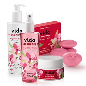 Kit Completo De Vida + Aconchego Orquídea e Avelã Jequiti