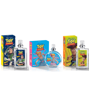 Kit Toy Story Woody + Betty + Buzz Jequiti, 3 x 25 ml