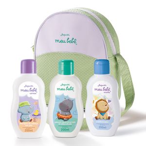 Kit Meu Bebê Sabonete Líquido + Shampoo + Condicionador + Bolsa Jequiti