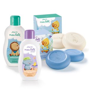 Kit Meu Bebê Sabonetes Em Barras + Shampoo + Condicionador Jequiti