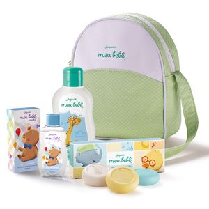 Kit Meu Bebê Sabonetes Em Barra + Loção Hidratante + Água de Colônia + Bolsa  Jequiti