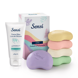 Kit Sabonete Sortido Sensi + Creme Hidratante para Mãos Jequiti