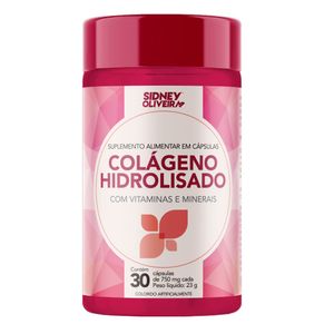 Colágeno Hidrolisado + Vitaminas e Minerais 30 Cápsulas Sidney Oliveira Jequiti