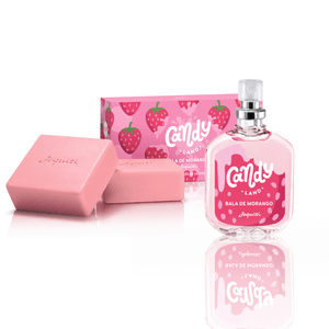 Kit Candy Land: Sabonete 2x80g e Colônia de Bala de Morango 25 ml