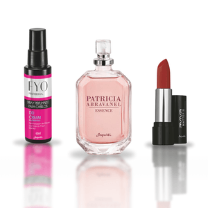 Kit Patricia: Colônia Patricia 25 ml, Spray Perfurmado 60 ml e Batom Mattefix 3G