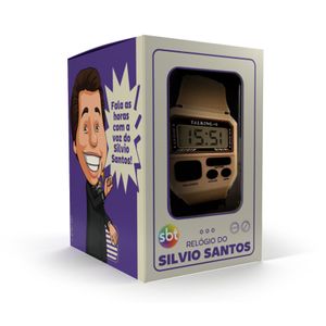 Relógio Digital Com Voz do Silvio Santos Marrom - Edição Exclusiva