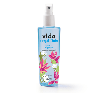 Desodorante Colônia Splash Vida + Equilibrio Lírio e Algodão, 250 ml