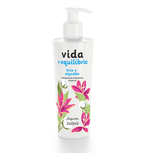 Desodorante Hidratante Corporal Vida + Equilíbrio Lírio e Algodão, 240 ml